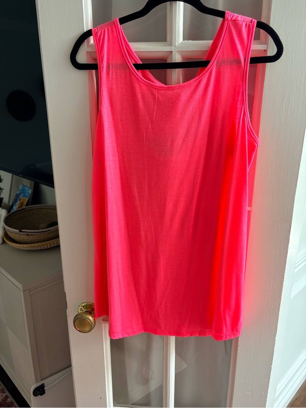 Sleeveless Neon Pink Women's Tank Top